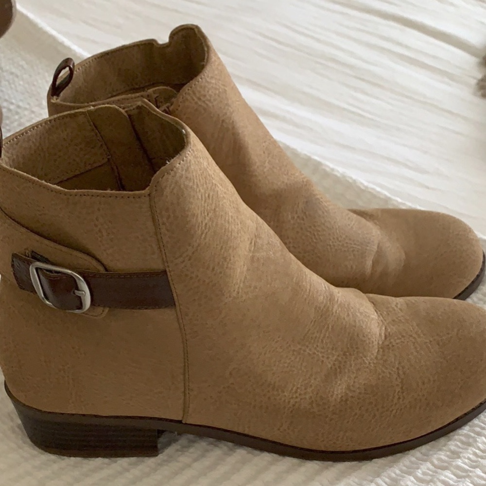 Tan booties
